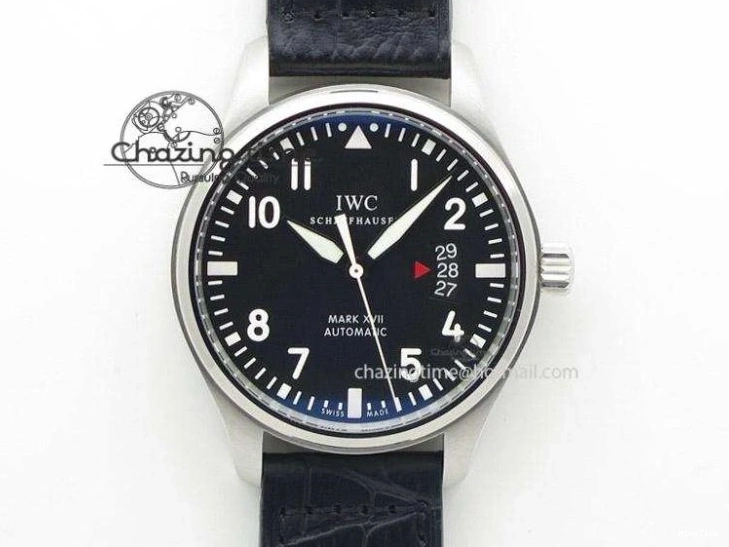 MIROTIME 0416 Mark XVIII IW327010 SS M+F 1:1 Best Edition Blue Dial on Brown Leather Strap A Resilient 7051